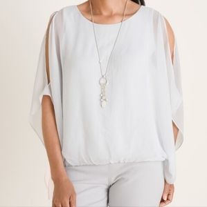 Chicos Bubble Hem Blouse